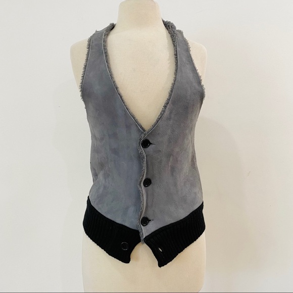 Suede shearling vest - Picture 1 of 6